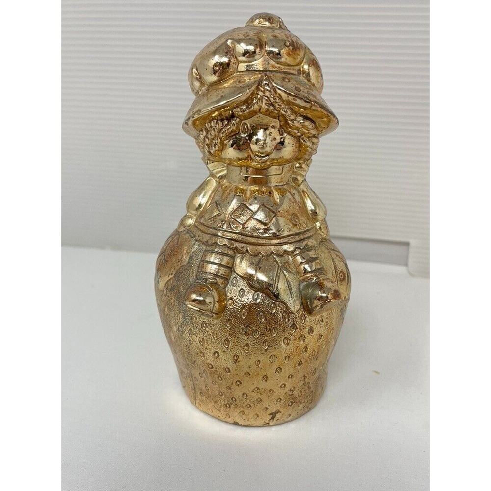 Vintage 1980s Strawberry Shortcake Metal Coin Bank Leonard Japan‎ Discolored